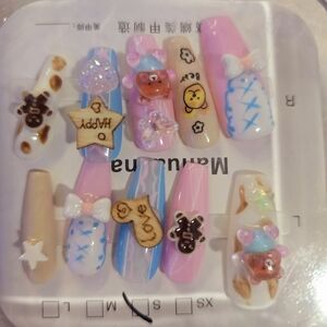 Cute Cartoon Nail Art Set